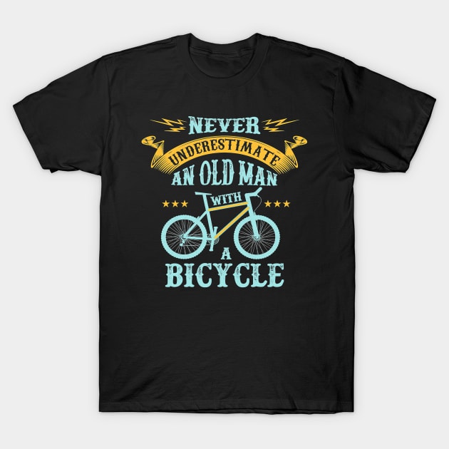 Old Man With Bike Wheel T-Shirt by Tatjana  Horvatić